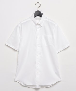 D'URBAN/ホワイトダイヤドビードレスシャツ(スナップダウン)/505877289