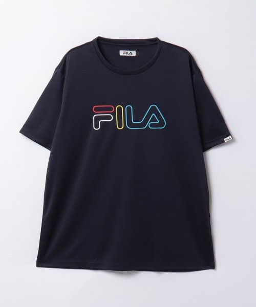 fila(men)(フィラ（メンズ）)/【フィラ】マルチカラードライTシャツ/ネイビー
