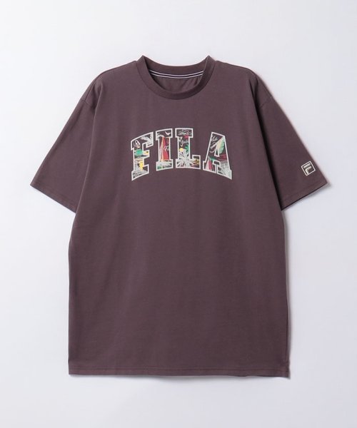 fila(men)(フィラ（メンズ）)/【フィラ】UVデイリーT マリン柄/ブラウン