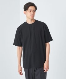 green label relaxing(グリーンレーベルリラクシング)/＜gim＞24s リンクス チェック クルーネック Tシャツ －吸水速乾－/BLACK