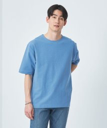 green label relaxing(グリーンレーベルリラクシング)/SUVIN ウェーブ ノーカラー Tシャツ/LT.BLUE