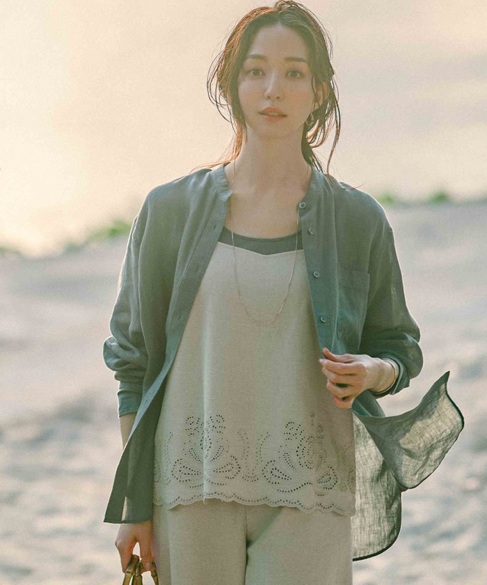 23区 【一部先行予約/洗える】コットンエンブロイダリー