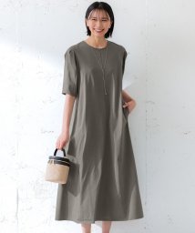 NIJYUSANKU（SMALL SIZE）(23区（小さいサイズ）)/【洗える】ALBINIコーコラン タックスリーブ ワンピース/カーキ系