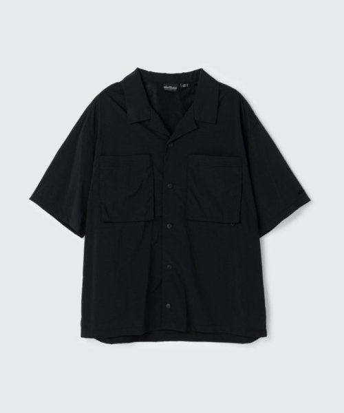 GLOSTER(GLOSTER)/【限定展開】【WILD THINGS/ワイルドシングス】CAMP SHIRTS オープンカラーシャツ/ブラック