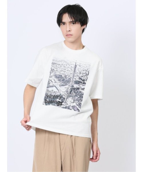 m.f.editorial(エムエフエディトリアル)/フォトプリント クルーネック半袖Tシャツ メンズ Tシャツ カットソー カジュアル インナー トップス ギフト プレゼント/ホワイト