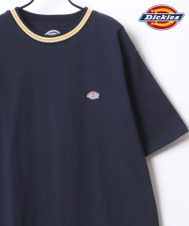 LAZAR(ラザル)/【Lazar】Dickies/ディッキーズ 別注 オーバーサイズ ロゴワッペン ワンポイント刺繍 Tシャツ/無地/リブライン リンガー メンズ 半袖 Tシャツ/柄7