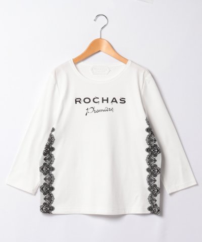 ロゴプリント×パールカットソー【ROCHAS Premiere】