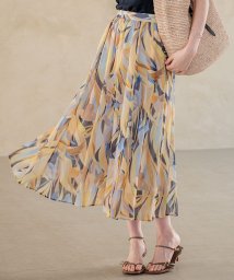 NIJYUSANKU（SMALL SIZE）(23区（小さいサイズ）)/【洗える】Ratti ペインティングプリント スカート/[WEB限定]イエロー系