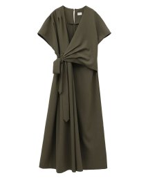 MANOF(マノフ)/DRAPE LINE DRESS/BROWN