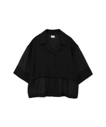 MANOF(マノフ)/WIDE SHEER SHIRT/BLACK