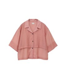 MANOF(マノフ)/WIDE SHEER SHIRT/PINK