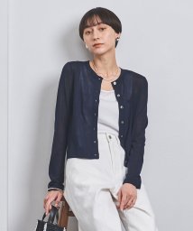 UNITED ARROWS(ユナイテッドアローズ)/シアー クルーネック カーディガン/NAVY