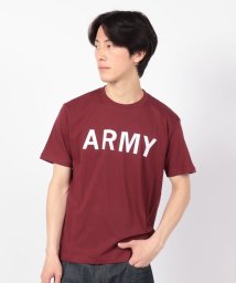 STYLEBLOCK(スタイルブロック)/半袖プリントTシャツ(ARMY)/ワイン