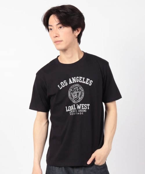 STYLEBLOCK(スタイルブロック)/半袖プリントTシャツ(LOS ANGELES)/ブラック