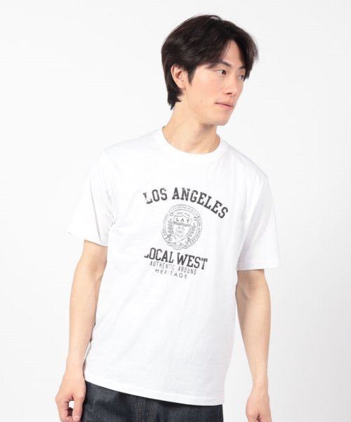 STYLEBLOCK(スタイルブロック)/半袖プリントTシャツ(LOS ANGELES)/ホワイト