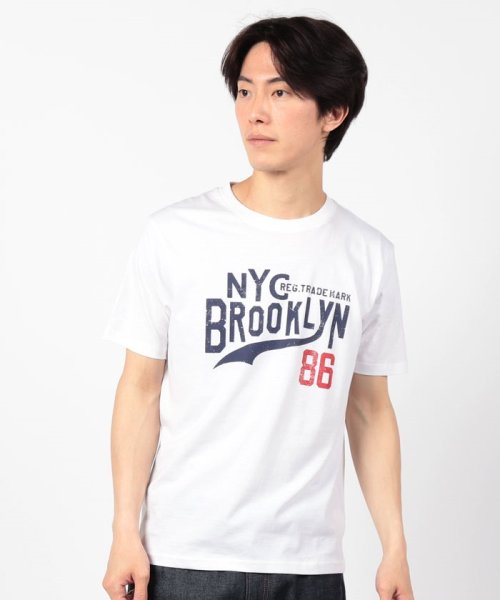 STYLEBLOCK(スタイルブロック)/半袖プリントTシャツ(NYC)/ホワイト系
