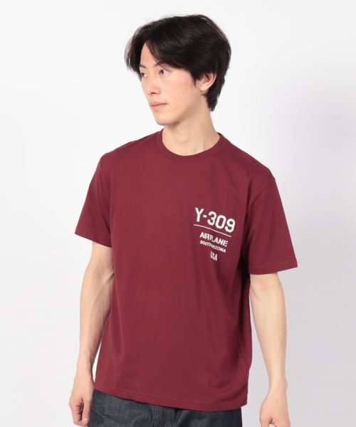 STYLEBLOCK(スタイルブロック)/半袖プリントTシャツ(Y309)/ワイン