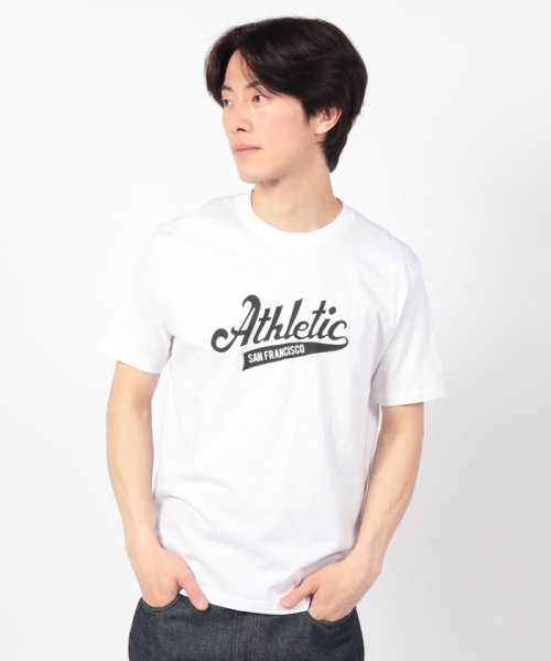 STYLEBLOCK(スタイルブロック)/半袖プリントTシャツ(Athletic)/ホワイト系