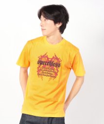 STYLEBLOCK(スタイルブロック)/半袖プリントTシャツ(ロックプリント)/イエロー系