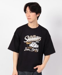 STYLEBLOCK(スタイルブロック)/半袖プリントBIGTシャツ(ホットロッド)/ブラック