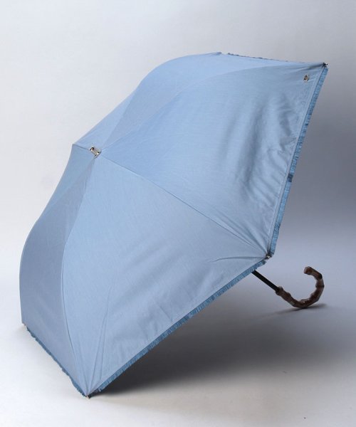 BLAO(ブラオ)/Blao（ブラオ） デニム切りっぱなし風晴雨兼用傘（折り畳み・トップフラット傘）/サックス