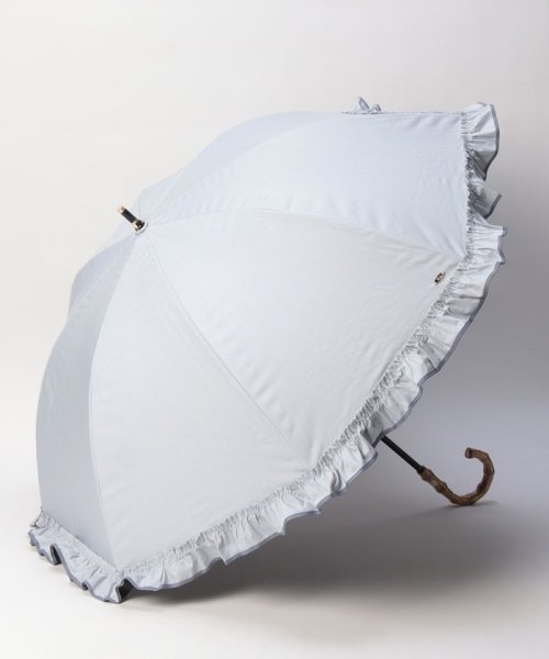 BLAO(ブラオ)/Blao（ブラオ） フリル晴雨兼用傘（１段スライドショート傘）/サックス