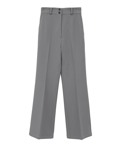 CLANE(クラネ)/CENTER PRESS BELL BOTTOM PANTS/GRAY