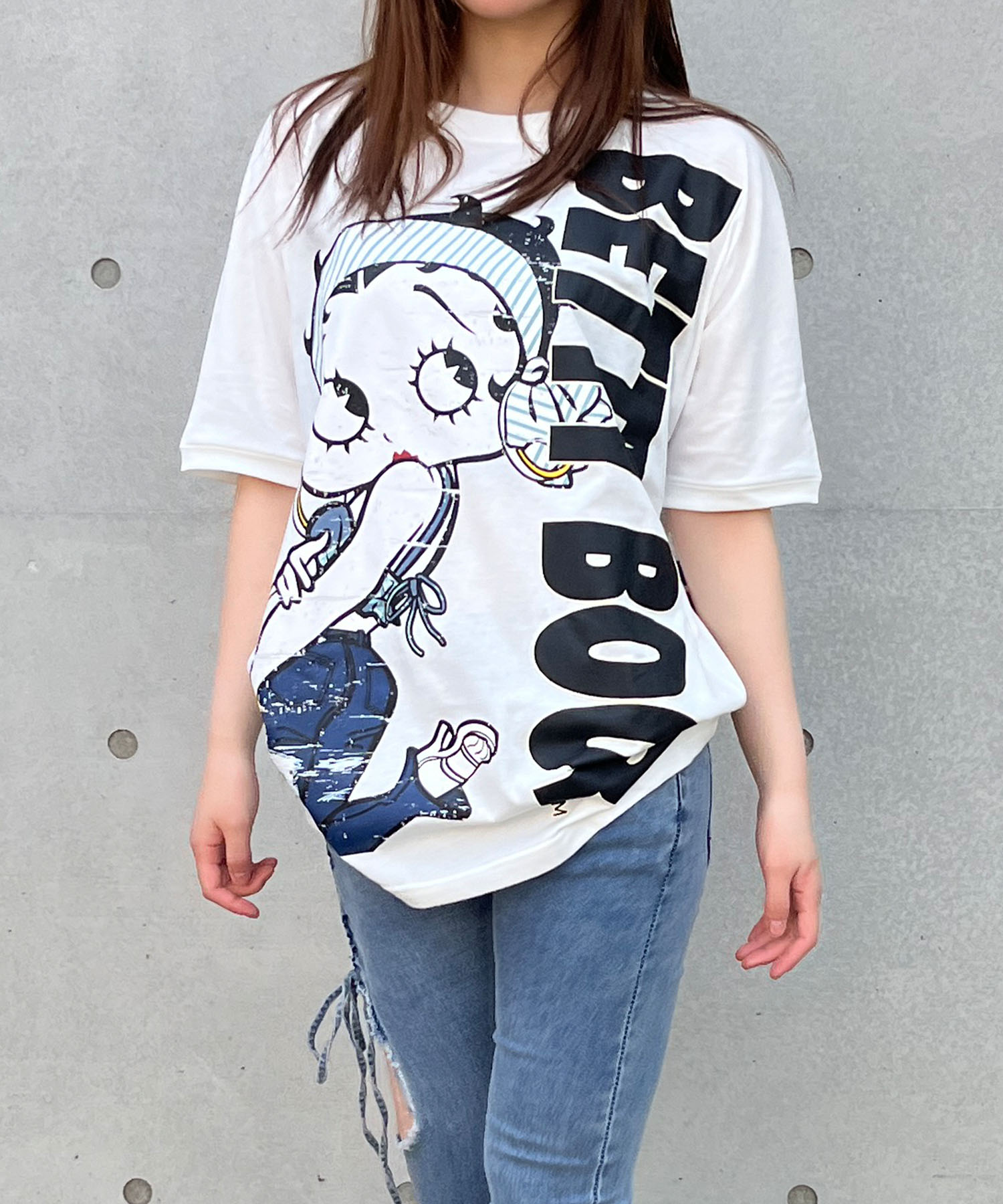 BettyBoop ベティブープ フロントバック総柄Tシャツ｜ファッション