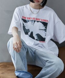 etoll./etoll. エトル フォトプリントオーバーサイズTシャツ トップス Tシャツ レディース 五分袖 ビックシルエット オーバーサイズ プルオーバー ゆったり ユ/506098559