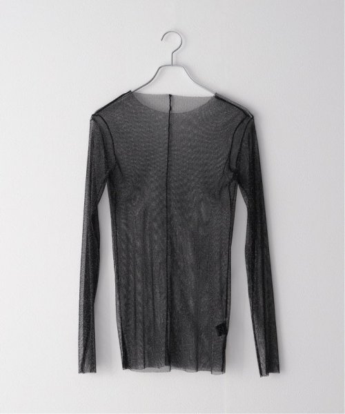 journal standard  L'essage (ジャーナルスタンダード　レサージュ)/【TanC TOKYO/タンクトウキョウ】SPARKLING TULLE LONGSLEEVE：カットソー/ブラック