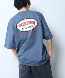 ZIP FIVE(ジップファイブ)/FOX RUN ロゴグラフィックTシャツ/ブルー