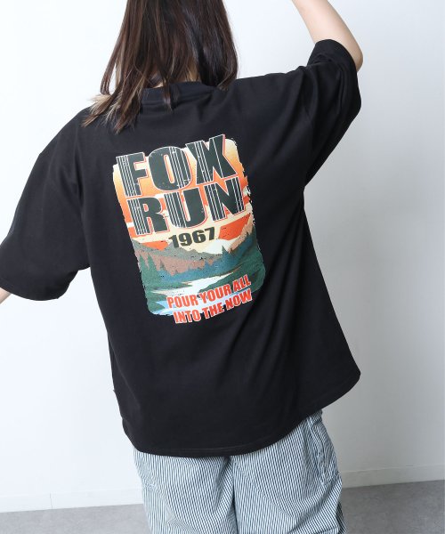 ZIP FIVE(ジップファイブ)/FOX RUN ヴィンテージロゴTシャツ/ブラック