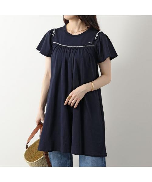 セール】Chloe KIDS ワンピース C20071 半袖 ロゴ刺繍(506099001 
