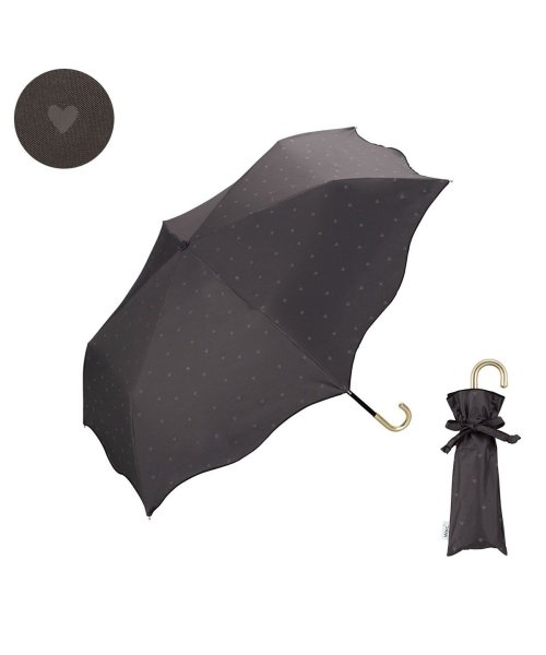 Wpc．(Wpc．)/Wpc. 傘 レディース 折りたたみ傘 軽量 ダブリュピーシー ワールドパーティー Wpc 晴雨兼用 遮光ハートメロウ ミニ 801－13759－102/チャコールグレー