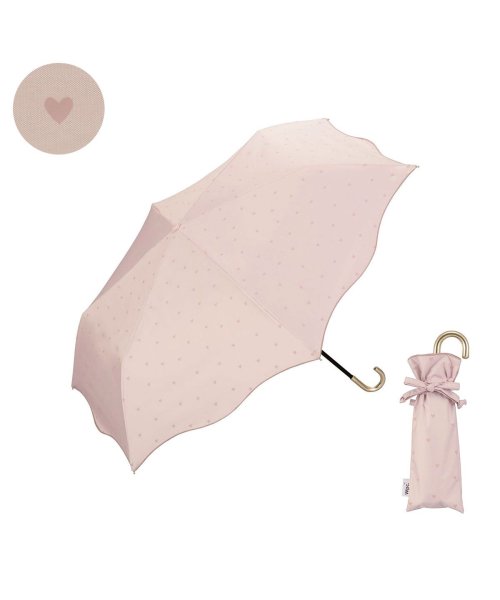 Wpc．(Wpc．)/Wpc. 傘 レディース 折りたたみ傘 軽量 ダブリュピーシー ワールドパーティー Wpc 晴雨兼用 遮光ハートメロウ ミニ 801－13759－102/ピンク
