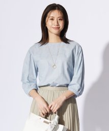 J.PRESS LADIES（LARGE SIZE）/【洗える】BEZピンチェック ボリュームスリーブ ブラウス/506099244