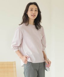 J.PRESS LADIES（LARGE SIZE）(J．プレス　レディス（大きいサイズ）)/【洗える】BEZピンチェック ボリュームスリーブ ブラウス/ローズピンク系3