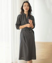 J.PRESS LADIES(J．プレス　レディス)/【洗える】ジオメトリックプリント ワンピース/ネイビー系5