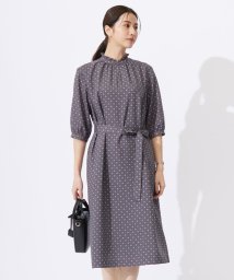 J.PRESS LADIES(J．プレス　レディス)/【洗える】ジオメトリックプリント ワンピース/グレー系5