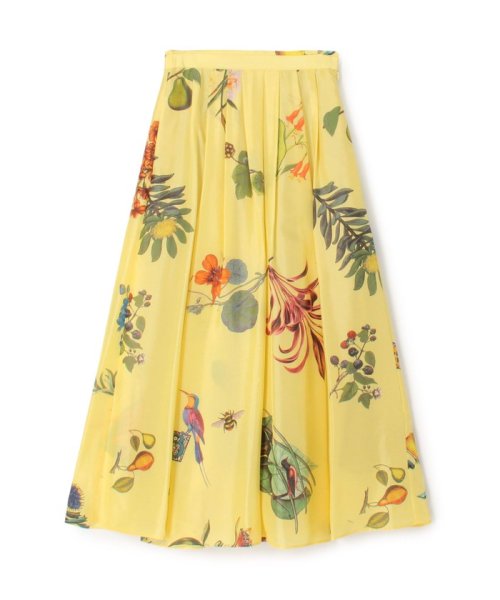 CABaN BIRD SINGING シルク フレアスカート 