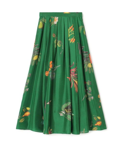 CABaN BIRD SINGING シルク フレアスカート 