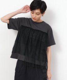 OPAQUE.CLIP/チュールドッキングTシャツ【洗濯機洗い可】/506099509