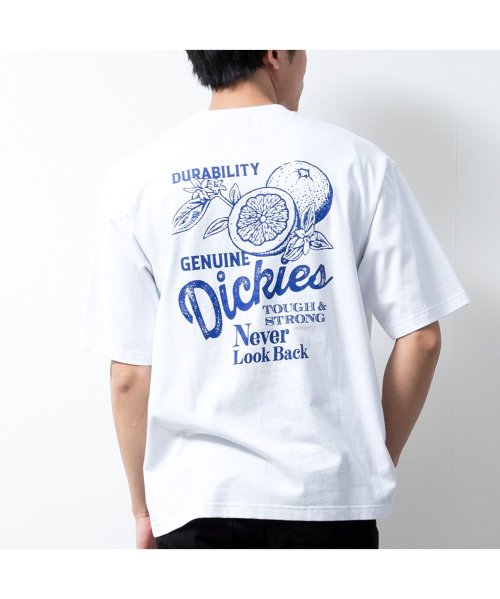  GENELESS(GENELESS)/半袖tシャツ メンズ GENUINE 半袖 おしゃれ プリント ディッキーズ クルーネック トップス プリントtシャツ 春夏 グレー アメカジ tシャツ/ホワイト