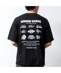  GENELESS(GENELESS)/半袖tシャツ メンズ GENUINE 半袖 バックプリント ディッキーズ クルーネック トップス プリント カジュアル 綿 tシャツ ストリート/ブラック