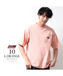  GENELESS(GENELESS)/tシャツ 半袖 メンズ GENUINE 無地 春夏 半袖tシャツ ロゴ シンプル 白 【グリーン杢 全8色 ディッキーズ 【ブラック 綿 胸ポケット アメカジ/ライトオレンジ