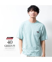  GENELESS(GENELESS)/tシャツ 半袖 メンズ GENUINE 無地 春夏 半袖tシャツ ロゴ シンプル 白 【グリーン杢 全8色 ディッキーズ 【ブラック 綿 胸ポケット アメカジ/グリーン