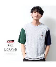  GENELESS(GENELESS)/tシャツ 半袖 メンズ GENUINE 無地 春夏 半袖tシャツ ロゴ シンプル 白 【グリーン杢 全8色 ディッキーズ 【ブラック 綿 胸ポケット アメカジ/ライトグレー