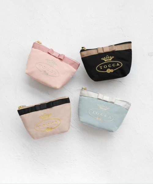 TOCCA(TOCCA)/【WEB限定＆一部店舗限定】POINT OF RIBBON POUCH ポーチ/スカイブルー系