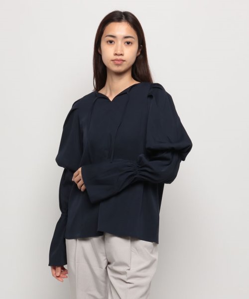 offprice.ec(offprice ec)/【Maison Echelle/メゾンエシェル】ティアードキャンディースリーブ/NAVY