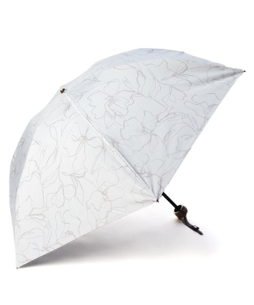 Beaurance LX(ビューランス)/Beaurance （ビューランス）フラワープリント柄 晴雨兼用折り畳みミニ傘/シルバーグレー